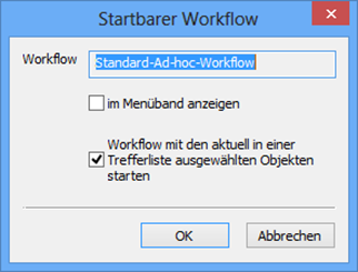 Startbare Workflows - Verknüpfung erstellen